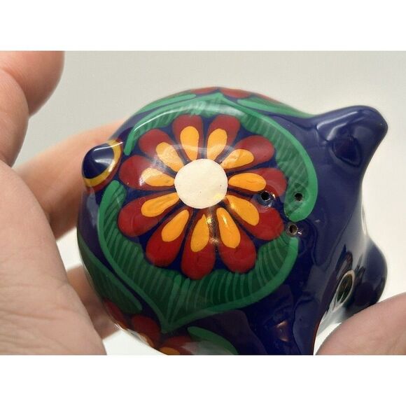 Salt And Pepper Shakers Televera Mexico Signed Mexican Pottery Pigs‎ Colorful - Picture 7 of 10
